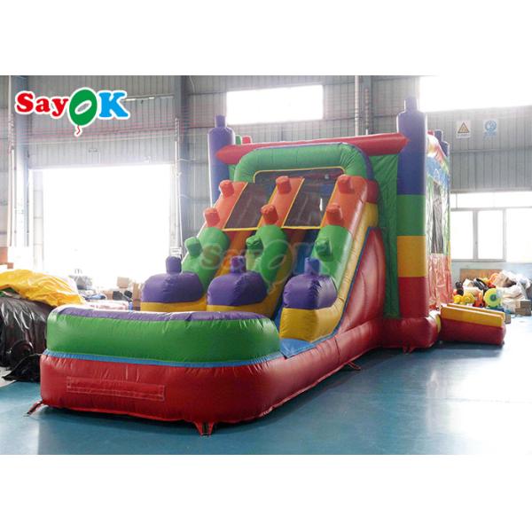 0.5mm PVC Inflatable Unicorn Bounce House Kids Bouncy Castle Jumping Slide Moon