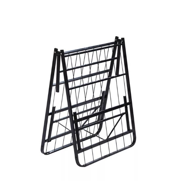 Quality Modern Luxury Hotel Bed Frame in Black Iron for Single or Double Size Bedroom Furniture wholesale