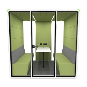 Modern Soundproof Booth with 4000K Lighting and STC30dB Soundproofing for Office