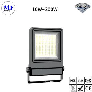 IP66 IK08 LED Flood Light Projector with Sensor CCT Power Adjustable 30W-300W