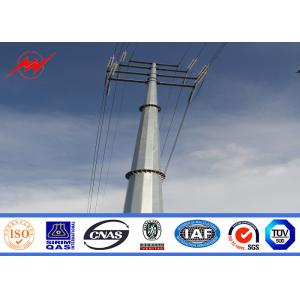 15m Q345 Galvanized Utility Steel Power Pole , Electrical Transmission Line