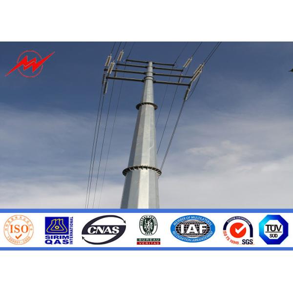 Quality Hot Dip Galvanized Transmission Electrical Power Pole 69kv NFA91121 wholesale