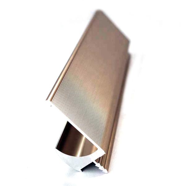 Aluminum Handle 2.0 mm Edge Golden Profile For Kitchen Cabinet