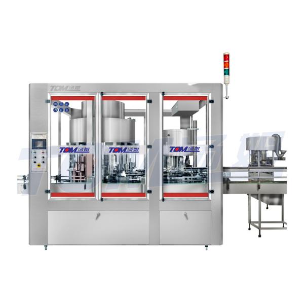 Rotary piston filling capping monoblock for lubricant, lub oil, engine oil,