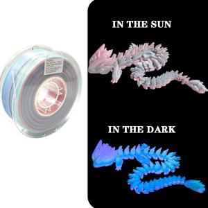 PINRUI Glow Rainbow PLA 1kg 1.75mm Change Color In The Dark For 3d Printer