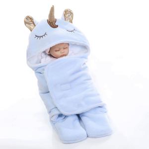 Cheap 65X75cm Fleece Swaddle Blanket 0-3 Months Polyester Unicorn Soft Fleece Blanket for sale