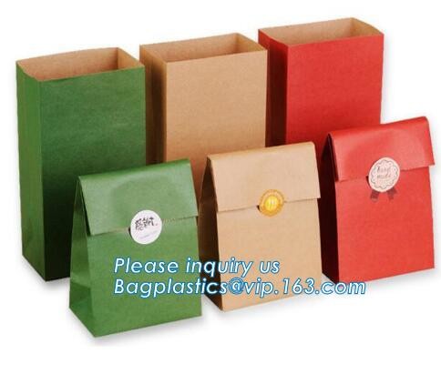 Quality cookies/biscuits/muffin/bread snack packaging bag custom printed clear plastic bread bags,Square Bottom Kraft Paper Pack wholesale