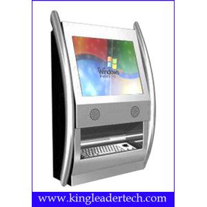 TFT LCD Display Fashionable Wall Mount Kiosk Wth Rugged Metal Keyboard