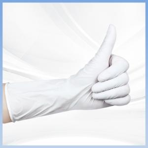 Reliable Disposable White Nitrile Work Gloves Non Toxic ASTM D6319