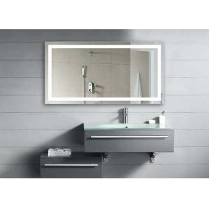 Home Illuminated Bathroom Mirror , Customized Rectangle Mirror With Lights