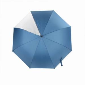 Personalised Strong Sturdy Rain Umbrellas With 7 Blue Panels And One Clear Panel