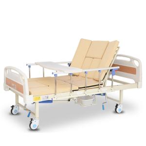 China Nursing Adjustable Manual Hospital Bed Back Raising Hospital Style Beds on sale