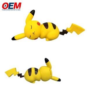 OEM factory make Cartoons Plastic Coin Bank PVC Pika With Lock Key Piggy Bank