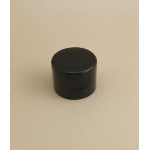 Black Plastic Round Smooth Cap for Cosmetic Bottles