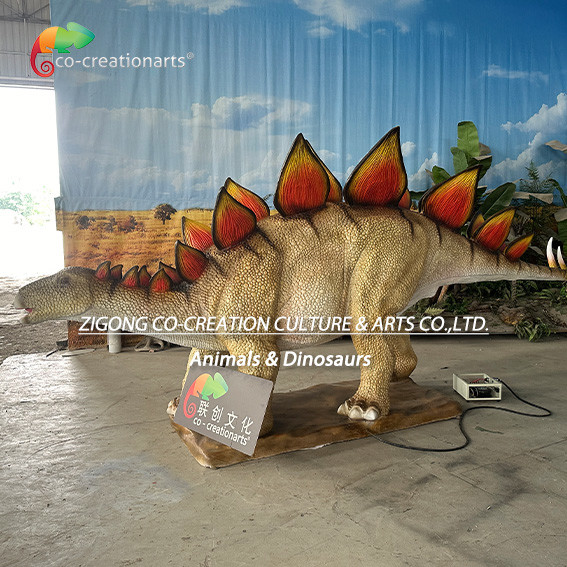 Quality Realistic Animatronic Dinosaur Stegosaurus: Textured Hide, Dynamic Roar & Vibrant Back Plates For Immersive Exhibits wholesale