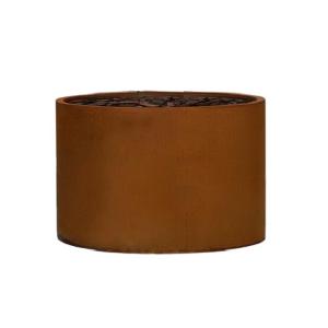 Corten Steel Flower Pot Large Vertical Corten Steel round planter