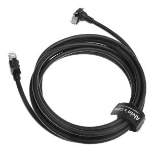 Alvin's CAT6a GigE Vision Cable Shielded High Flex 6.6ft Right Angle
