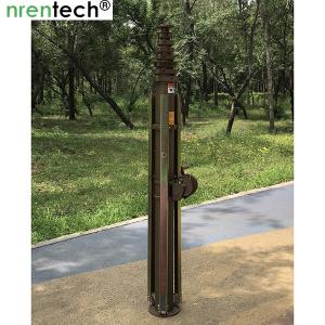 10m aluminum telescoping mast/manual crank winch telescopic mast/ push