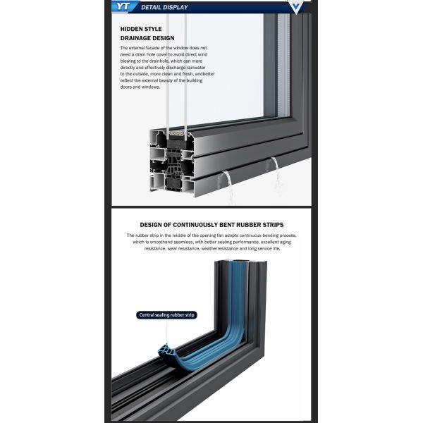 Hurricane Proof Security Window with Impact Resistant for Soundproof and Safe Home French Style Window