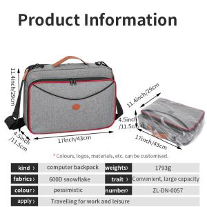 2024 New Large Capacity Water Proof Custom Laptop Bags 1.8kg with Shoulder Strap