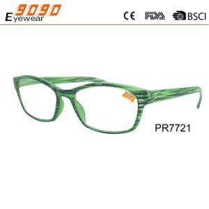 Hot sale style reading glasses with plastic hinge ,suitable for men and women
