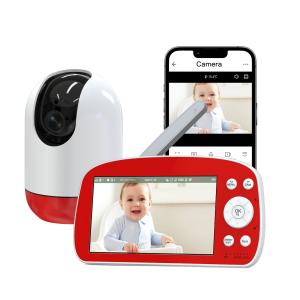 China WiFi or Bluetooth Connected Audio-Video Infant Monitor with Mobile App and 5.5 Inches Screen Size video babyphone on sale
