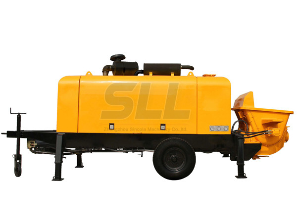 Hydraulic Secondary Constructional Portable Concrete Pump 30mm Max Aggregate