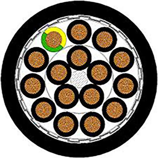NSSHCGEWÖU-V Mining Trailing & Reeling Cable With Semiconducting Layer For