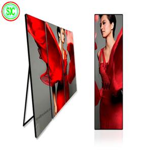 Slim Hd Indoor Led Poster Screens , P2.5 Mirror Led Display Panel Stand Poster