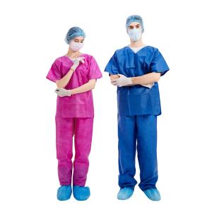 China 40g Disposable Scrub Suits , TUV Operating Room Scrubs Uniforms on sale