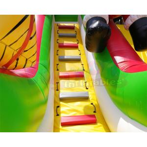 Santa Claus Commercial Inflatable Slide Christmas Bouncy Castle For Public