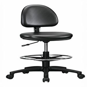 China Black Anti Static Lab Chair with 300 Lbs Weight Capacity and PU Leather for ESD Safe Environments on sale