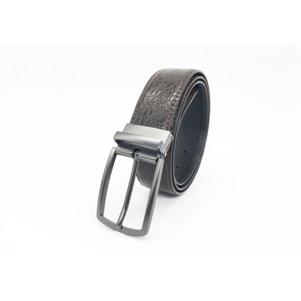 Quality ODM 140CM Men Crocodile Leather Belt With Alloy Pin Buckle wholesale