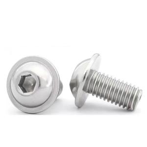 China ISO7380.2 Stainless Steel Flanged Button Head Screws Hex Socket Round Hat A2-70 on sale