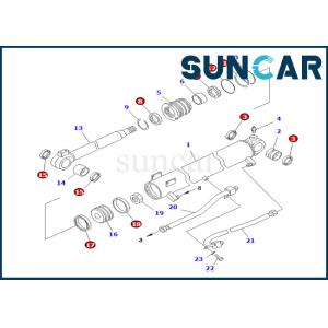 China 707-98-34180 7079834180 Boom Cylinder Seal Kit Boom Cylinder Replacement Kit For PC50UUM-2 PC58SF-1 Komatsu on sale
