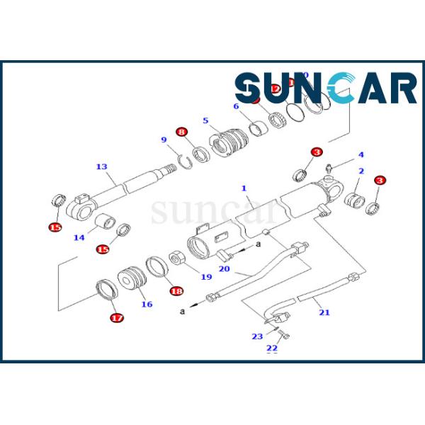 707-98-34180 7079834180 Boom Cylinder Seal Kit Boom Cylinder Replacement Kit For