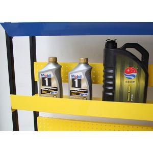 Yellow Color 4 Tier Metal Freestanding Shelves For Car Accessories Store