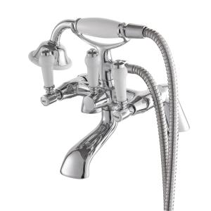 Cheap Classical Bath Shower Mixer Taps Polished with Double Handle for sale