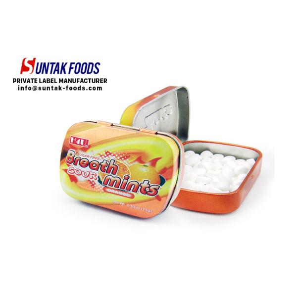 Quality Orange Flavor Sugar Free Candy Sweet Taste For Medicine Store , OEM ODM Service wholesale