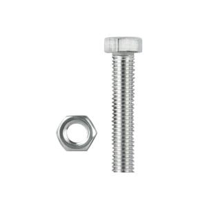 1/4 3/8 Stainless Steel Hex Bolt Nut Washer A2-70 SUS304 for Fastening in Marine