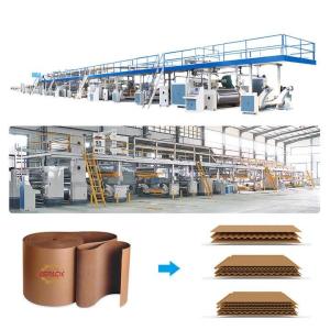 80 Speed Automation 3 Ply Corrugated Board Production Line 1600mm Width