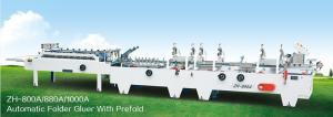 Cheap Automatic Folder Gluer with Prefold, Cardboard Box Folding + Gluing with Prefold for sale