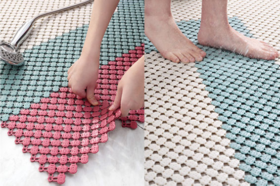 Non Slip Swimming Pool Surround Matting 200MM Square Shower Bathtub Mat