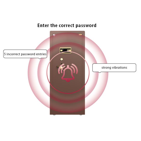 Small Jewelry Watch Winder Safe Fireproof Fingerprint Double Alarm