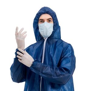 Dark Blue PP Type 6 Type 5 Disposable Overalls 20gsm-70gsm