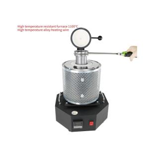 Digital Induction Gold Melting Furnace 1600W With Mesh Refining Casting