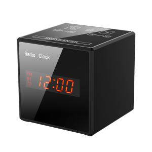 CE Approval 140° Lenses Wifi Alarm Clock Camera Night Vision