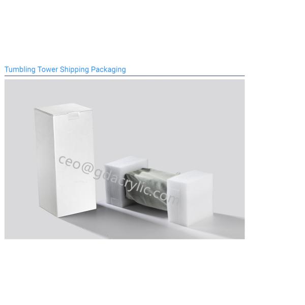 Factory Wholesale Customized Crystal Acrylic Neon Tumble Tower Game Set