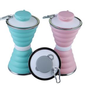 OEM Folding Silicone Collapsible Water Bottles Customized 500ml