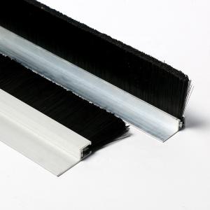 Flexible Window Door Metal Brush Seal Strip Nylon Bristles Weatherstripping